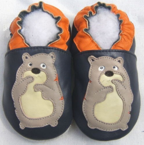 Chaussons cuir souple - en,