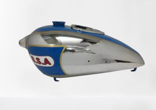 CONVIENT POUR RÉSERVOIR D'ESSENCE EN ACIER CHROMÉ BLEU MODÈLE CIVIL BSA M20