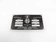 Plaque De Données S'adapte À L'Avion Boeing Stearman #V332-8