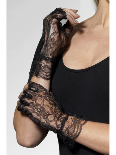 80s madonna noir dentelle - noir,