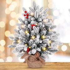 Sapin Noel ArtificielSapin de Noel avec Guirlande Lumineuse LEDMini Sapin de ...