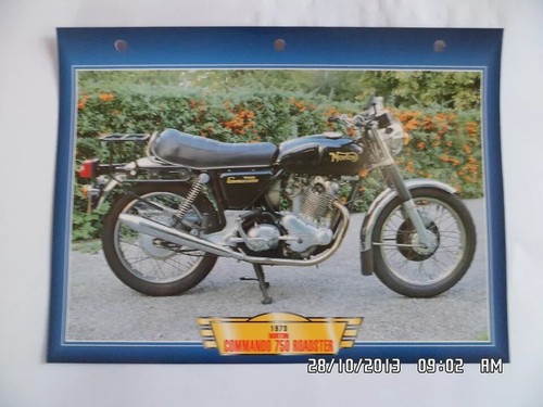 Carte fiche moto - moto, norton