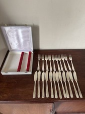 Service Couverts Poisson Métal Argenté Boulanger No Christofle