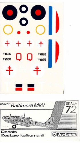 Techmod decals martin - 1/72,