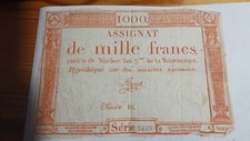 ASSIGNAT  DE 1000 FRANCS - 18 NIVOSE AN 3 (7 Janvier 1795) - REVOLUTION -A VOIR!