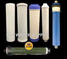 REVERSE OSMOSIS RO/DI 6 FILTERS/MEMBRANE REPLACEMENT 6 PC Set - 100 GPD Membrane