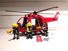 PLAYMOBIL LOT HÉLICOPTÈRE SECOURS/ POMPIERS ACCESSOIRES MONTAGNE