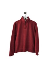 Pull Tommy Hilfiger rouge quart-zip taille S 100% coton – très bon état