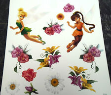 Stickers muraux paillettés décoration fille fées Clochette