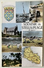 62 CPM Carte postale Stella-Plage multivues annees 60