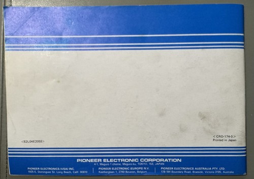 Pioneer kex owner - pioneer, owner’s