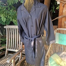 Vêtement d'atelier textile femme ´70 , noir, boutoné, ceinture, 44,état neuf