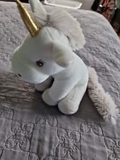 Doudou peluche licorne blanche rose ATMOSPHERA -