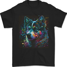 A Husky Chien T-Shirt 100% Coton