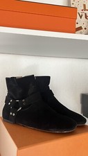 Louis Vuitton Ankle Boots In Black  Suede 