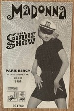 Madonna -Ticket concert The Girlie Show- N°4782 du 29 Septembre 1993 Paris Bercy