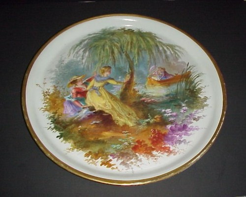 Antique porcelain round - antique,