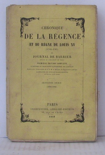 Chronique régence et du - de, la