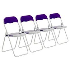 4x couleur rembourré Chaises