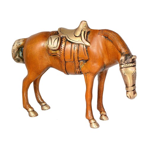 Laiton cheval debout table - cheval,