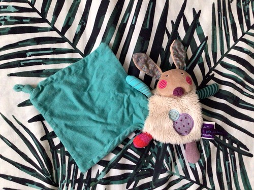 Doudou lapin plat avec - doudou,