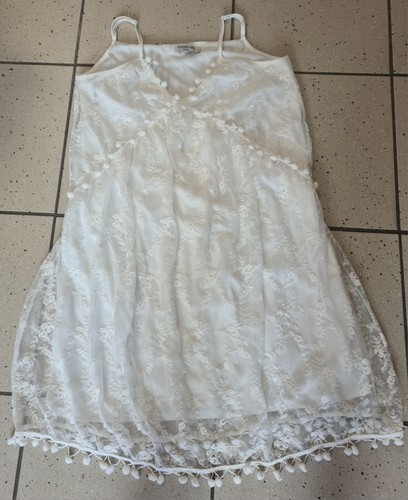 Robe blanche dentelle et - blanche,