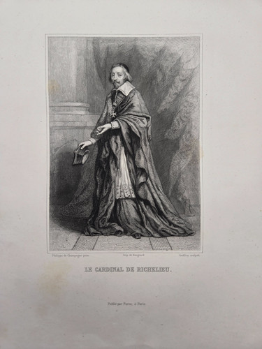 Gravure cardinal de - le,