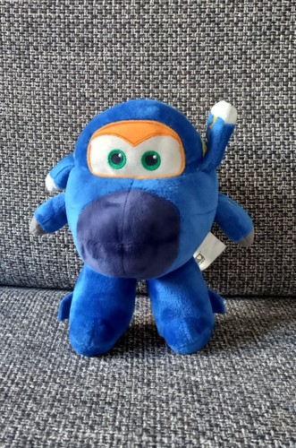 Doudou peluche avion - avion, bleu