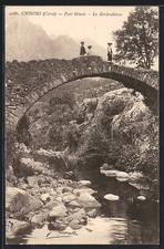 CPA Chisoni, Pont Genois, Le Kirie-eleison, des enfants auf der pont 