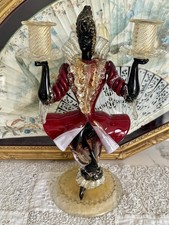 Personnage Figurine Bougeoir En Verre De Murano