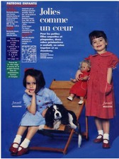 T8 PATRONS POUPEES MODES & TRAVAUX robe signé JACADI Mars   1994