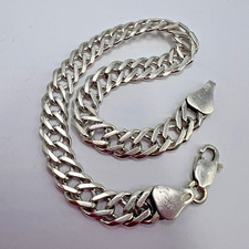 Bracelet chaîne manivelle vintage en argent sterling 925 11,63 g bijoux homme...