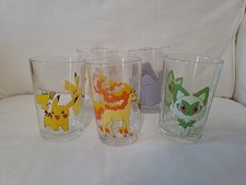 5 verres à moutarde Pokémon tous différents