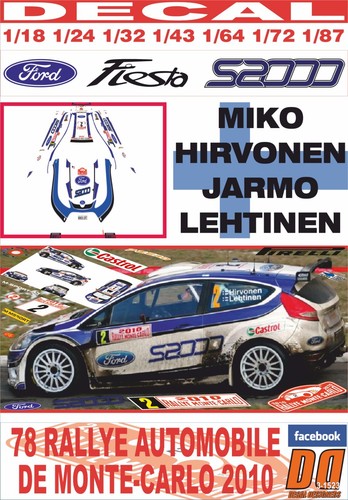 Decal ford fiesta s2000 - decal,