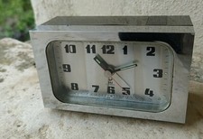 Rare Jaz Reveil Standic années 1970's Vintage Gris & Chromé 