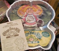 vintage Wilton Cabbage Patch Doll Cake pan with instructions & liner