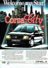  publicité Advertising 0522 1987  Opel Corsa City  welcome Ma Star " série FFF