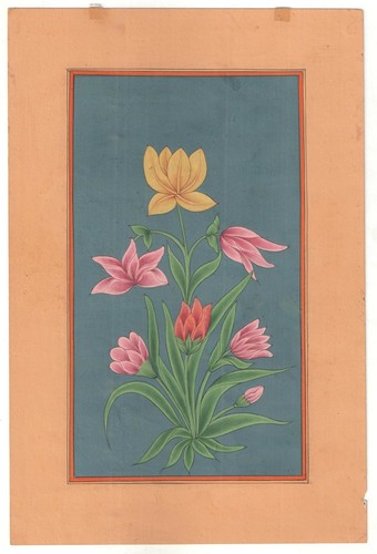 Main peint miniature - main, floral