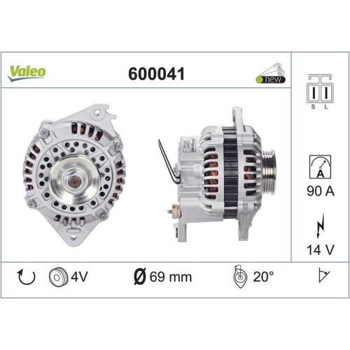 Alternateur valeo 600041 - 1x,
