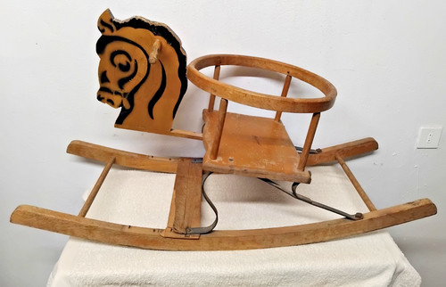 Ancien cheval bois a - cheval, en