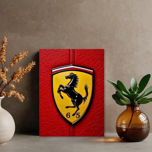 Poster metal ferrari logo - poster,