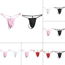 Sous-vêtements slips en maille respirante pour hommes avec poche transparente (