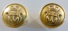 2  boutons  ANCRE  de MARINE  + couronne 18  mm