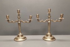 Paire de chandeliers Art-Nouveau deux feux - 1900/1910 - Bronze doré