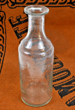 ANCIENNE CARAFE PUBLICITAIRE EN VERRE GOUDRON JIFRAN BORDEAUX DEBUT XXe SIECLE