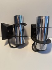 Paire Appliques Targetti Sankey Made In Italy Design Lampe 1970 Elbow Starck