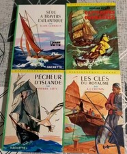 Lot De 4 Livres bibliothèque verte  Livre Kipling Loti Cronin Gerbault Ancien 