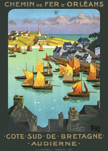 Affiche chemin fer - chemin, de