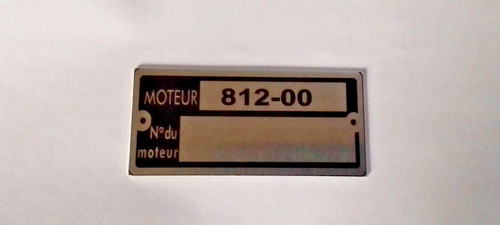 Plaque type renault - type, 812-00