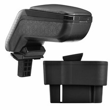 Design Accoudoir Central Complet En Cuir Noir pour Opel Corsa D 2006-